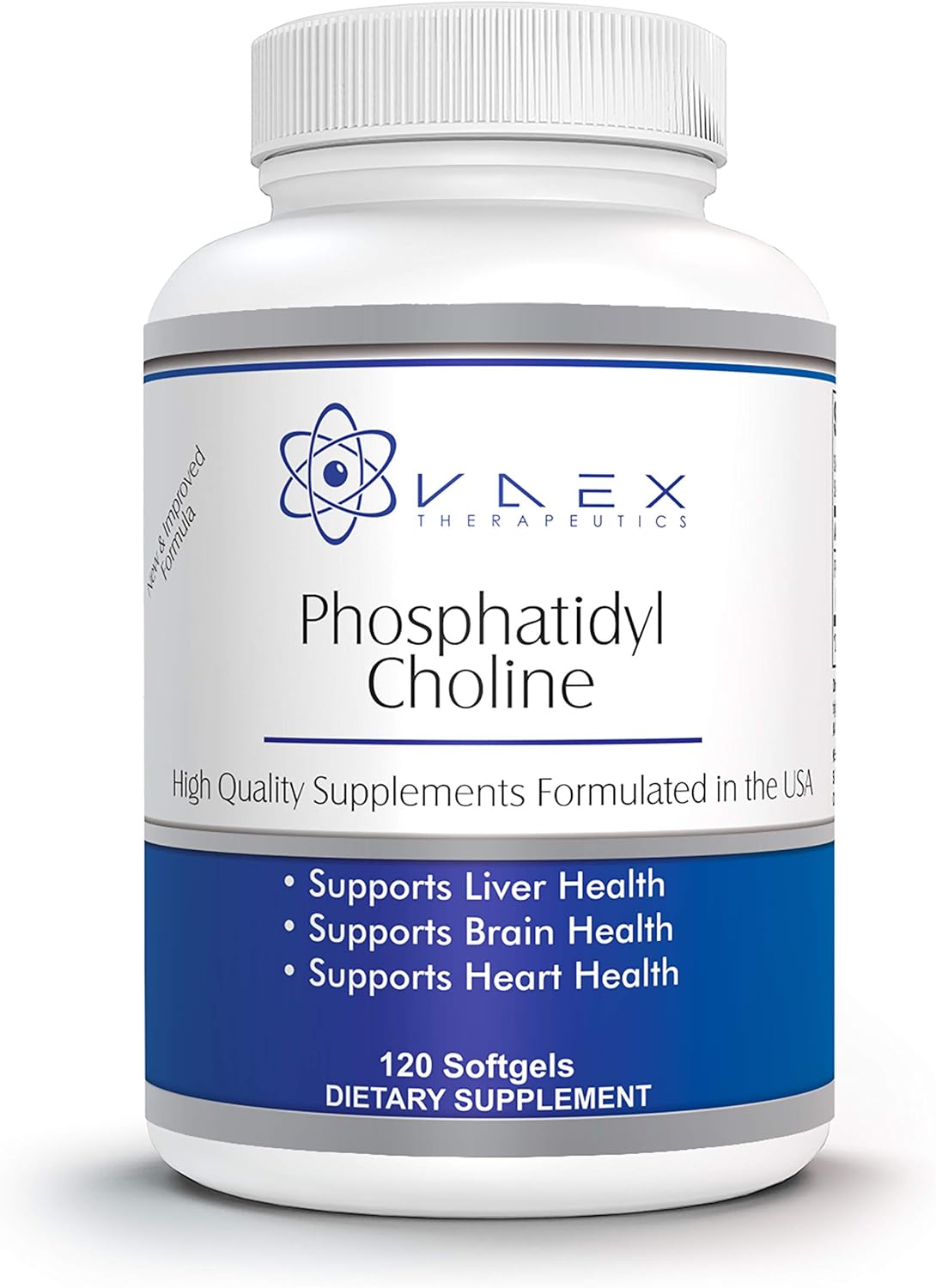 Vaex Therapeutics Phosphatidylcholine PC 120 Softgels for Liver and Brain Support (120)